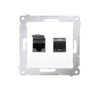 Kontakt-Simon D62E.01/11 - Toma de Corriente (Blanco, De plástico, IP20, 75 mm, 44 mm, 75 mm)