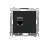 55 MÓDULO NEGRO MATE ENCHUFE ORDENADOR 1X EAU 8 T61.01/149