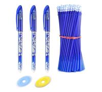 55 Piezas Recambio Boligrafo Borrable Pilot, Recambio Pilot frixion Borrable, Tinta Termosensible, Boligrafo Borrable, Incluye 3 Bolígrafo Borrables y 2 Borradores, Ideal para Oficina y Estudiantes