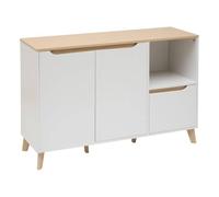 5five - aparador luma rectangular, 40 x 120 cm, 2 puertas y 1 cajón, blanco