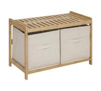 5five - Banco de almacenaje Tidy Box con 2 cestas de bambú marrón 66,8x35cm