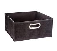 5five - cesta de tela "mix n modul" gris oscuro jaspeado 31x15cm