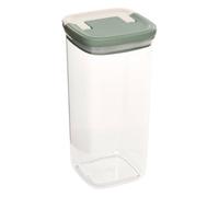 5Five - Contenedor cuadrado transparente LOCK - 1,8 L - 11,9 x 11,9 x 24,4 cm - Almacenamiento de alimentos, accesorio de cocina