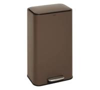 5five - cubo de basura rectangular con pedal delta, 30 litros, color chocolate