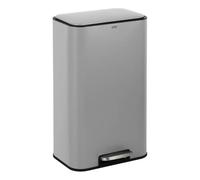 5five - cubo de basura rectangular con pedal delta, 30 litros, gris