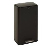 5five - cubo de basura rectangular con pedal delta, 30 litros, negro