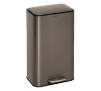 5five - cubo de basura rectangular con pedal delta de 30 litros, color carbón