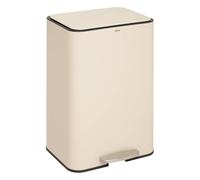 5five - cubo de basura rectangular con pedal delta de 50 litros, color arcilla