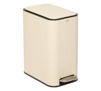 5five - cubo de basura rectangular y estrecho con pedal delta, 20 l, color arcilla