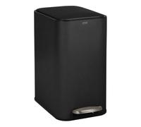 5five - cubo de basura rectangular y estrecho con pedal delta, 20 l, negro