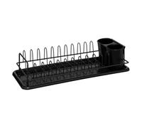 5Five - Escurreplatos BLACK EDITION, acero negro y plástico - 10 platos - 41,5 x 17,4 x 9,6 cm - Bandeja escurridora, accesorio de cocina