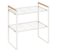 5Five - Estante de acero blanco BALM - 33 x 21 x 37,5 cm - Almacenamiento y organización de cocina
