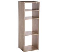 5five - estantería de Columna de 4 Compartimentos Mix n modul Efecto Roble Natural