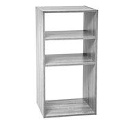 5five Estantería de Columna Mix N Modul con 3 Compartimentos, Efecto Roble Gris