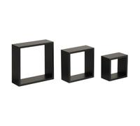 Atmosphera – Estantes de pared Fixy – Juego de 3 cubos pequeños negros