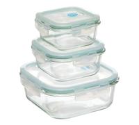 5five - lote de 3 cajas de cristal cuadradas pm "clipeat