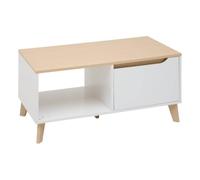 5five - Mesa de centro luma rectangular 48 x 90 cm, color blanco