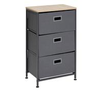 5five - Organizador de 3 cajones, Color Gris Oscuro