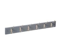5five - Percha 6 cabezas madera metal gris