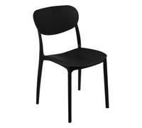 5five - Silla apilable de plástico, Color Negro
