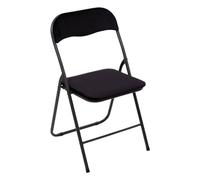 5five - Silla Plegable de Terciopelo Negro