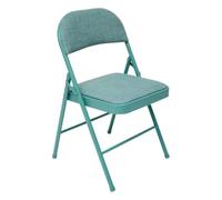 5Five - Silla Plegable Flexy+, Verde, de Metal y Tela - 46,5 x 46,5 x 79,5 cm - Asiento Adicional cómodo y Compacto, mobiliario de Interior