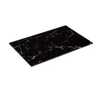 5five - Tabla de cortar de cristal 30 x 20 cm, efecto mármol negro