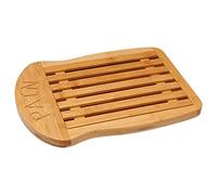 Atmosphera Tabla para cortar pan 5five 34×26 cm bambú con bandeja recogemigas antideslizante