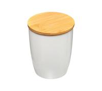 5five - tarro de cerámica "seramik" con tapa de bambú 0,85l blanco