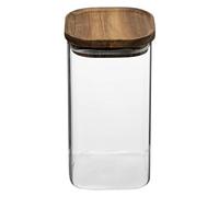 5five - tarro de cristal "hermet" de 1,6 l con tapa de acacia