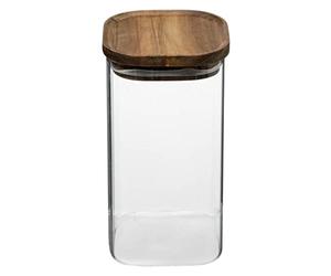 5five - tarro de cristal "hermet" de 1,6 l con tapa de acacia