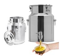 5L-88L Hermética Lechera Acero Inoxidable con Grifo Asa, Jarra de Leche con Sello de Silicona para Transporte, Bidón Inoxidable Cerveza Vino, Cubo Alimentos con Tapa(With Spigot,64L/16.91Gal)