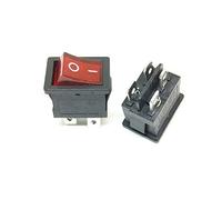 5pcs 15mm×21mm serie KCD1 2/3/4/6 Interruptores de alimentación PIN 6A/250V 10A/125V AC 2/3 Posición Black Butto,KCD1-104N Red