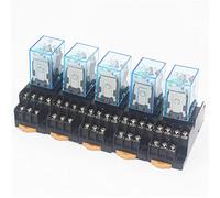 5set MY4NJ Bobina AC12V AC24V DC12V DC24V DC 36V AC110V AC220V HH54P 5A Relé de propósito general electromagnético en miniatura(DC12V)