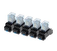 5set MY4NJ bobina AC12V AC24V DC12V DC24V DC 36V AC110V AC220V HH54P 5A relé electromagnético de uso General en miniatura con Base(DC 110V)