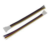 5x 10cm RGBW CCT LED Conector con Cable Conector rápido 6 Pin Enchufe -> extremos de cable abiertos...