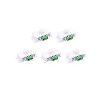 5X 12V 24V PIR Controlador de FuncióN de Sensor de Movimiento Interruptor LED Cuerpo Interruptor Infrarrojo Temporizador de Movimiento Blanca para