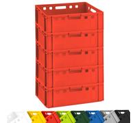 Buri Cajas de carne E2 Eurobox – apilables, aptas para alimentos – 5x