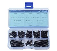 # 6 - 32 UNC grado 12,9 aleación de acero Hex Socket Head Cap Tornillos Surtido Set, 80 unidades