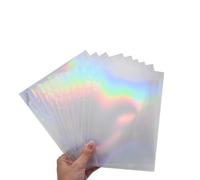 6 agujeros transparentes de PVC holograma bolsillos para carpeta de hojas sueltas, carpeta de documentos, recambios, hojas de papel protector para cuaderno de 6 anillos (A5, paquete de 20)