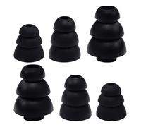 6 almohadillas ergonómicas de silicona triple de 3,8 mm universales para escuchar durante mucho tiempo sin molestias