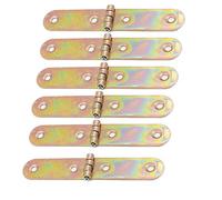 6 bisagras plegables abatibles, mesa larga de metal, chapadas en colores, bisagras de soldadura, bisagras de solapa trasera para mesa plegable, puerta, armario, armario (21 mm x 120 mm)