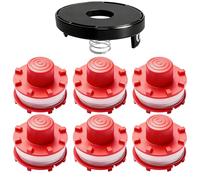 6 bobinas de hilo 3405096, bobina de hilo de repuesto compatible con desbrozadora Einhell GE-CT 36/30 Li E, GE-CT 36/33 LI E, AGILLO 36/255 BL, AGILLO 18/200, GP-CT 36/35 Li BL para hilo de repuesto