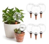 6 bolas de riego para plantas, 500 ml, riego automático y autoriego, bolas de agua transparentes para plantas de interior, balcón, jardín, dispensador automático de agua (blanco)