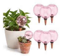 6 bolas de riego para plantas, 500 ml, riego automático y autoriego, bolas de agua transparentes para plantas de interior, balcón, jardín, dispensador automático de agua (rosa)