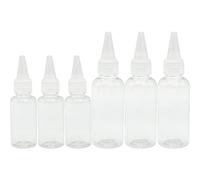 6 botellas de condimento transparentes para apretar, botellas dispensadoras de plástico de 30 ml/60 ml, pintura de aceite de oliva, loción para manualidades
