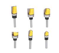 6 Brocas de Corte Al RAS con 6 Formas Diferentes para Cajones Hechos a Mano, Hoja de Carburo de Tungsteno, Revestimiento de PTFE