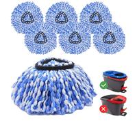 6 cabezales de repuesto para fregona Vileda H2Pro, de microfibra, lavable a máquina y reutilizable, cabezal de microfibra duradero para todos los suelos