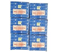 6 Cajas de Incienso en Cono Nag Champa 72 Conos Satya Cones Azul