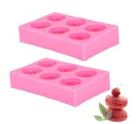 6 cavidades 3D makaron silicona molde macarons hamburguesa | 2 moldes para decoración de cupcakes, perfectos para velas, muffin, decoración de pasteles, cupcakes, mini jabón
